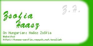 zsofia haasz business card