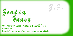 zsofia haasz business card